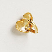 14K Gold Lovely Voluminious Heart Cartilage Hoop Earring