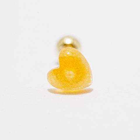 14K Gold Color Heart Candy Cartilage Earring 20G