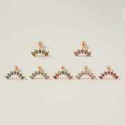 14K Gold Colorful Tiara Cartilage Earring 18G16G