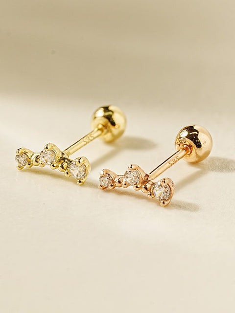 14K Gold Cresendo Tiara Cartilage Earring 20G