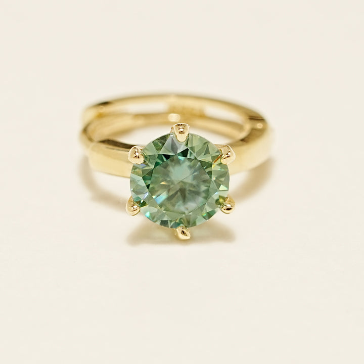 14K 18K Gold Moissanite Dia Color Cartilage Hoop Earring S,M,L