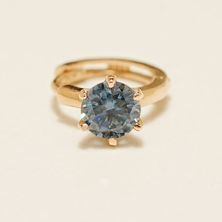 14K 18K Gold Moissanite Dia Color Cartilage Hoop Earring S,M,L