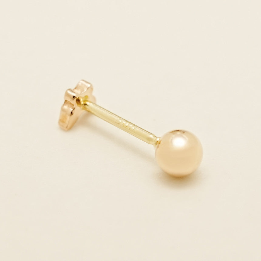 14K Gold Mini Butterfly Flower Cartilage Earring 20G18G16G