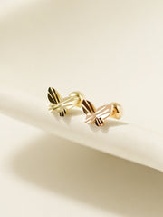 14K Gold Cutting Butterfly Cartilage Earring 20G