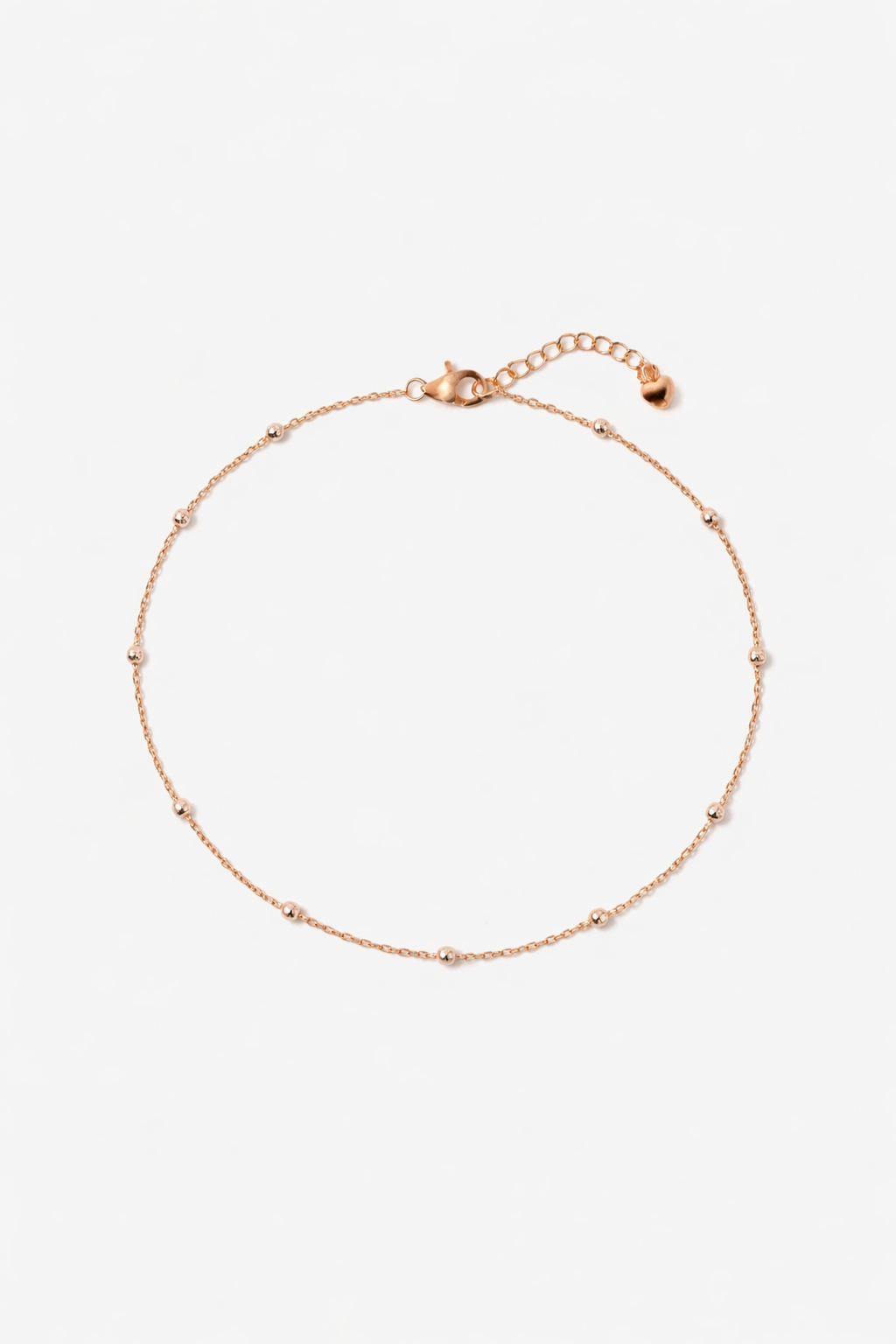 14K 18K Gold Cutting Ball Anklet