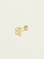 14K Gold Drawing Flower Cartilage Earring 20G