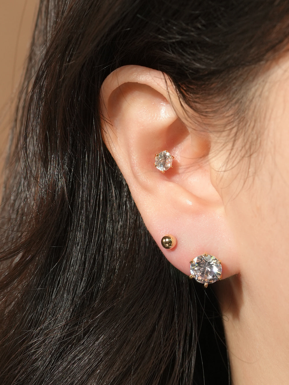 14KGF Basic Gold Ball Earring 20G