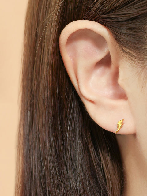 14K Gold Vivid Thunder Cartilage Earring 20G