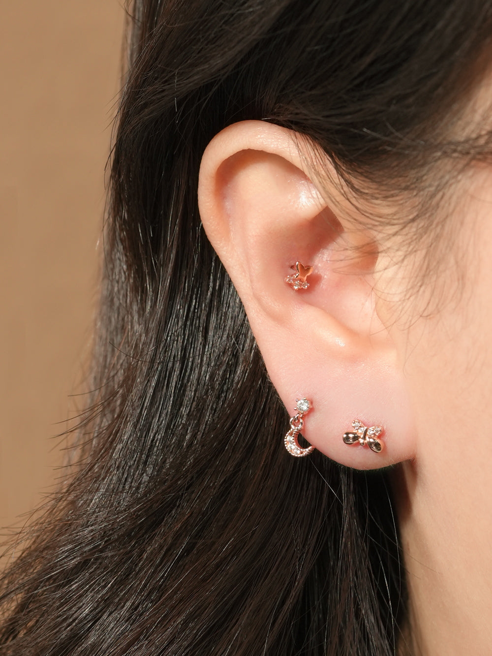 14KGF Lovely Lunar Drop Earring 20G