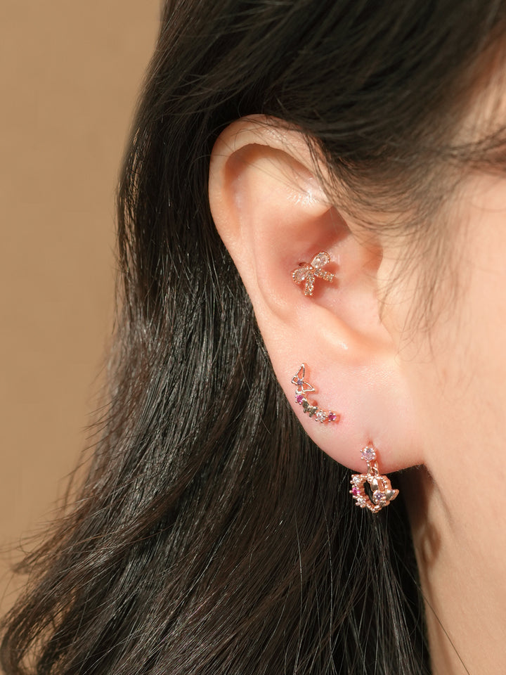 14KGF Happy Butterfly Earring 20G