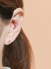 14K Gold Tetrapod Cartilage Earring 18G16G