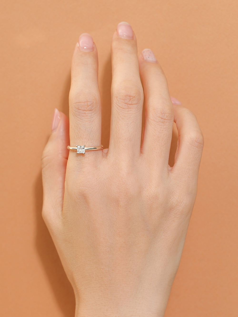 925 Silver Square Crystal Ring