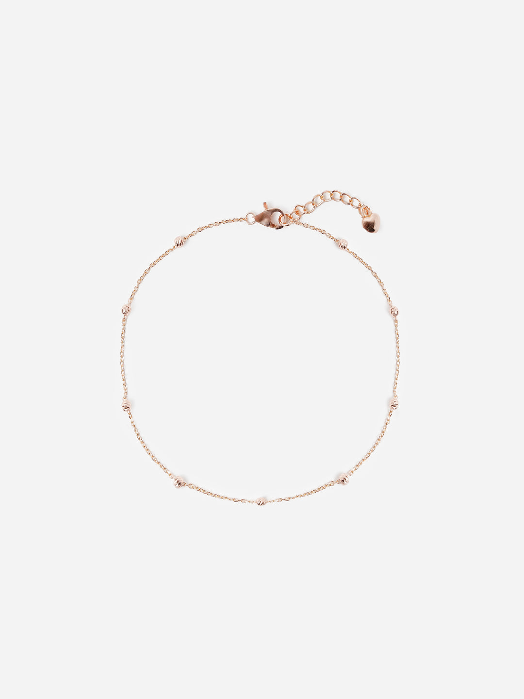 14K 18K Gold Cutting Ball Anklet