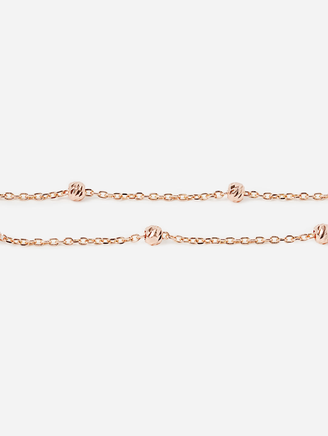 14K 18K Gold Cutting Ball Anklet