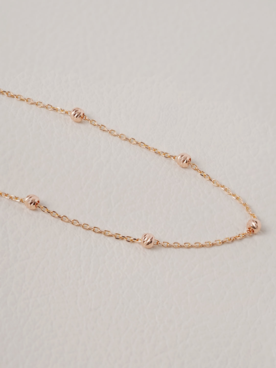 14K 18K Gold Cutting Ball Anklet