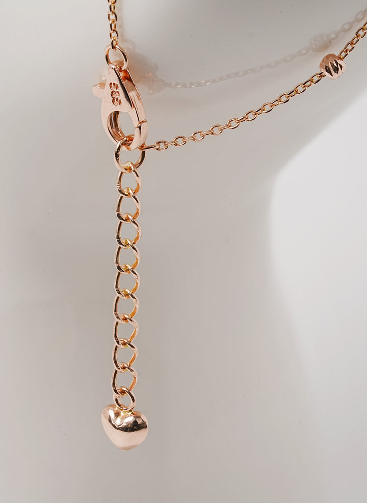 14K 18K Gold Cutting Ball Anklet