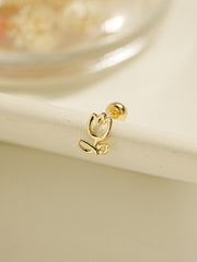 14K Gold Cutey Tulip Cartilage Earring 20G