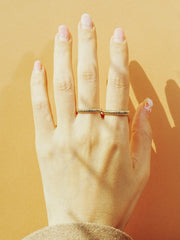 14K Gold Simple Wrinkles Ring