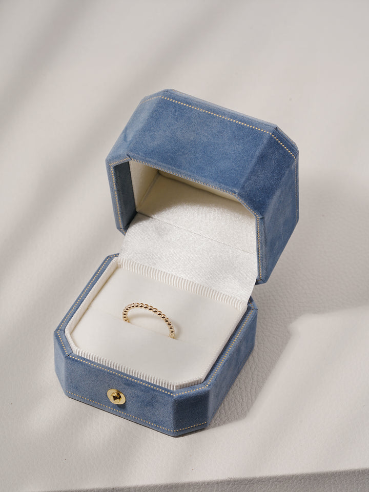 14K Layered Volume Bubble Ball Ring