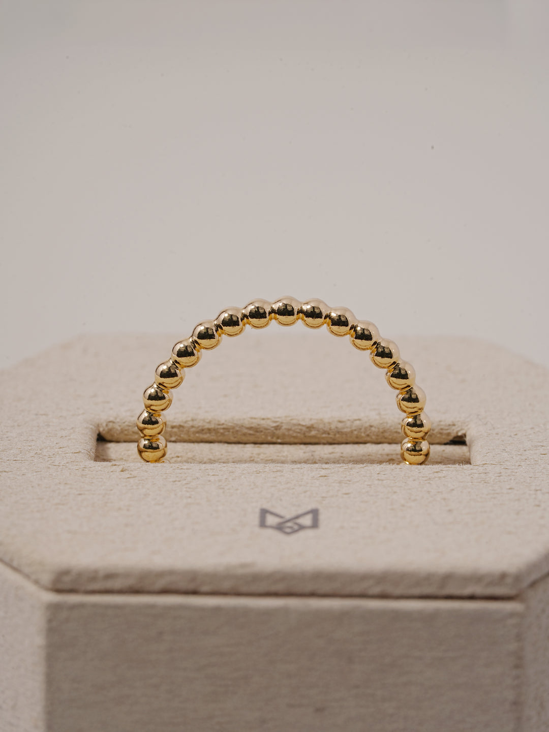 14K Layered Volume Bubble Ball Ring