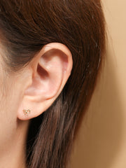 14K Gold Lovely Ribbon Cartilage Earring 20G