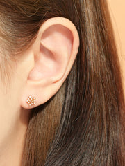 14K Gold Shooting Star Cartilage Earring 20G18G16G