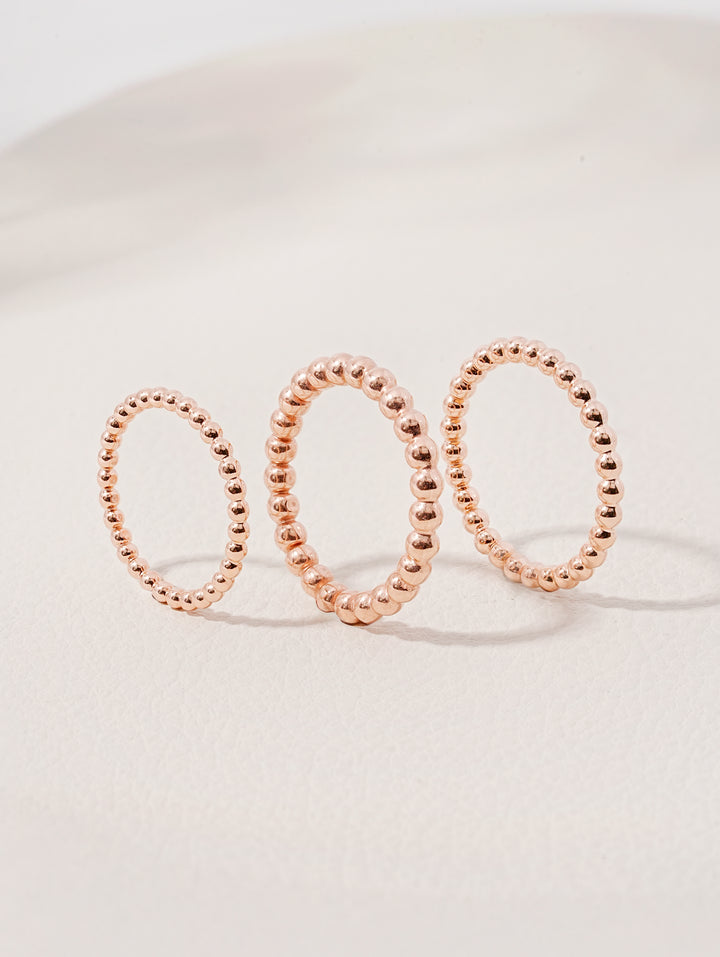 14K Layered Volume Bubble Ball Ring