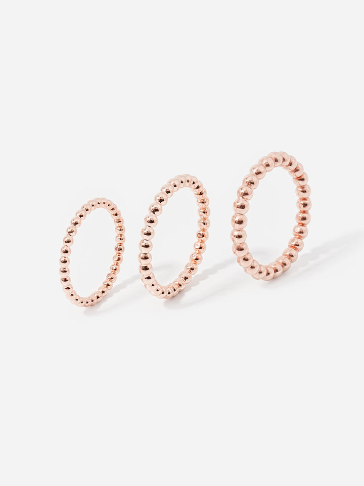 14K Layered Volume Bubble Ball Ring