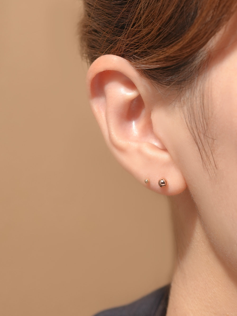 14K Gold Ball Stud Earring 3mm,4mm,5mm,6mm