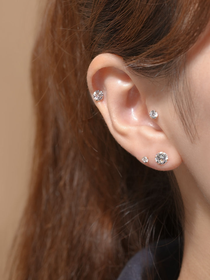 14K Gold Daily Cubic Earring