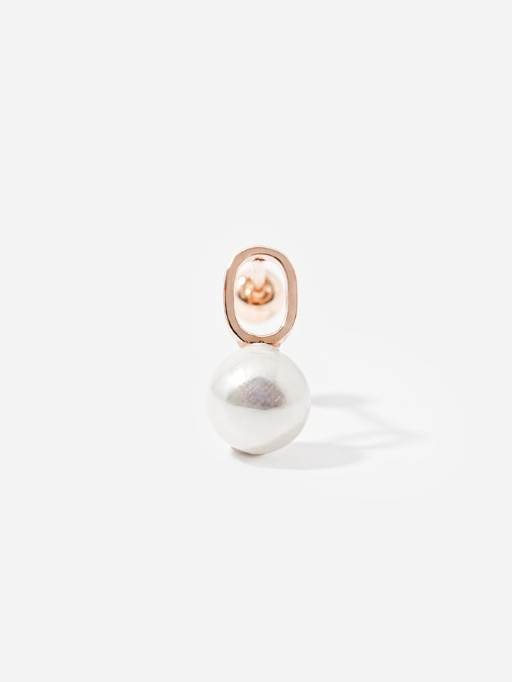 14K Solid Gold Mini Pearl Point Cartilage Earring 20G