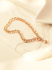 14K Gold Hollow Curved Chain Anklet Bracelet