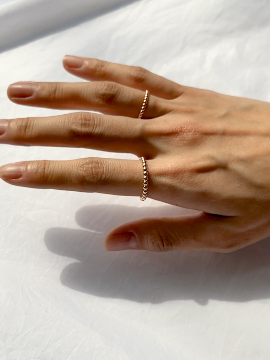 14K Layered Volume Bubble Ball Ring