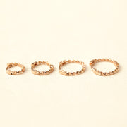 14K Gold Twist Conch Hoop Earring