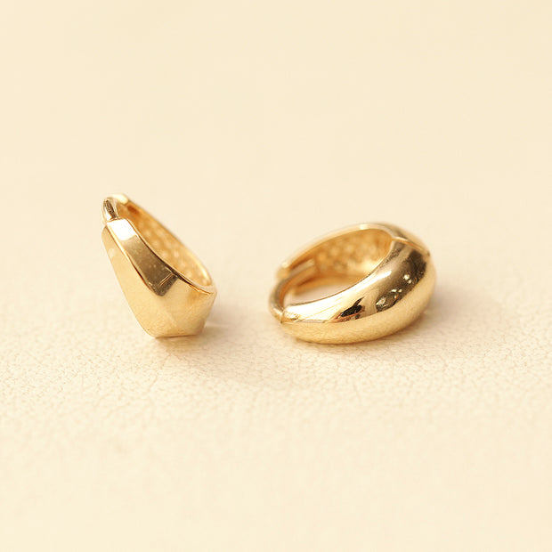 14K Gold Mini Bold Hoop Earring