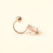 14K Gold Cubic Belly Button Earring 20G