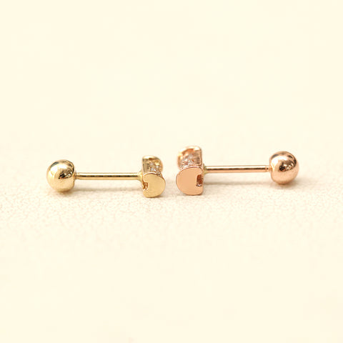 14K Gold Mini Hammer Cartilage Earring 20G18G16G