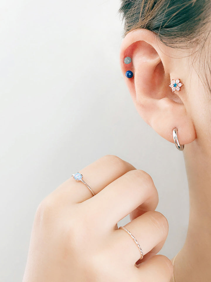 925 Silver Delicate Opal Ring