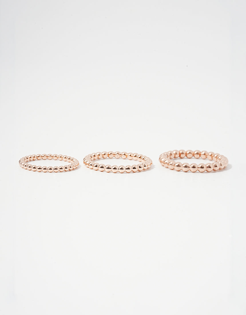 14K Solid Gold Layered Volume Bubble Ball Ring