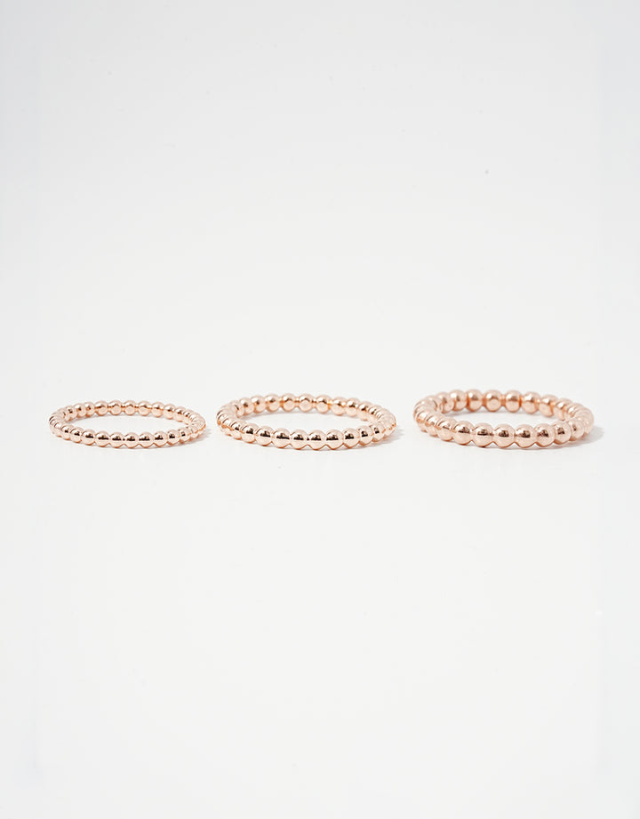 14K Solid Gold Layered Volume Bubble Ball Ring