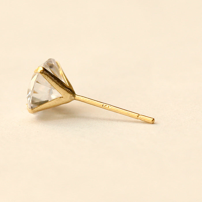 14K Gold Daily Cubic Earring