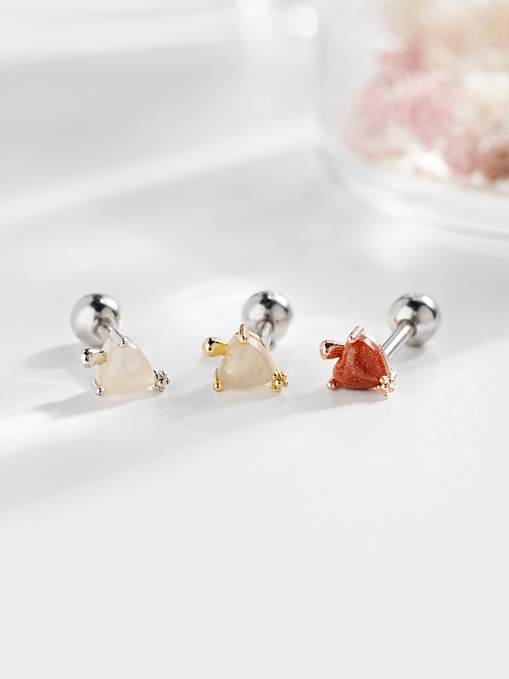 Aurora Heart Cartilage Ear Piercing 18G16G