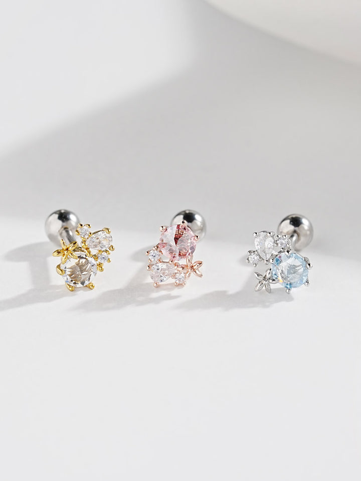 Lighting Cubic Cartilage Ear Piercing 18G16G