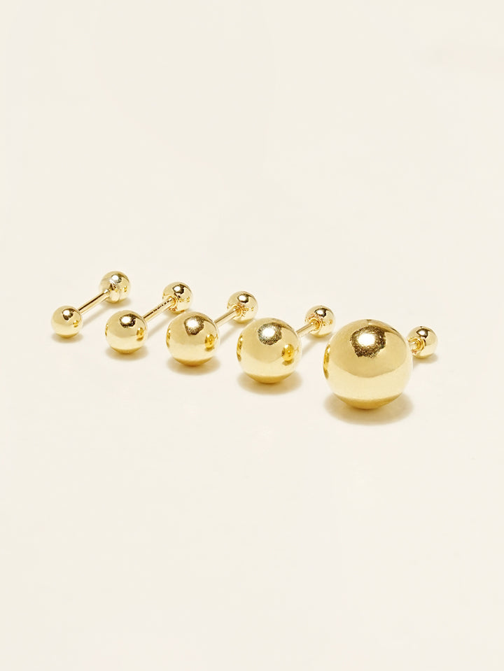 14KGF Basic Gold Ball Earring 20G