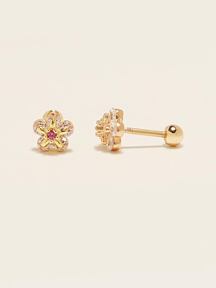 14KGF Flower Shower Earring 20G