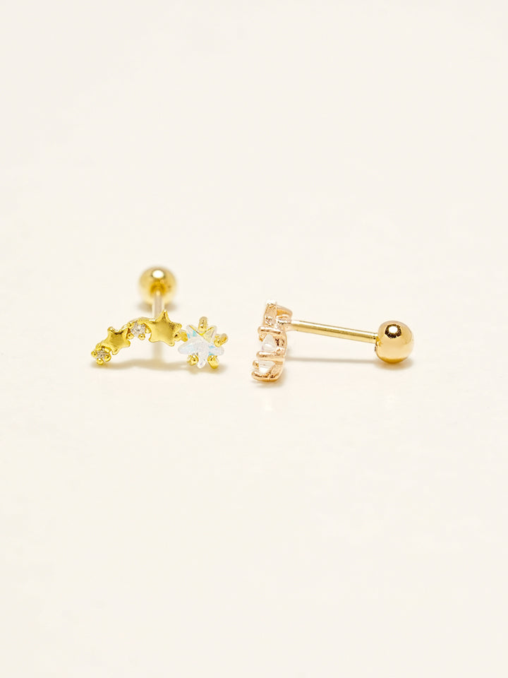 14KGF Lovely Point Cubic Earring 20G