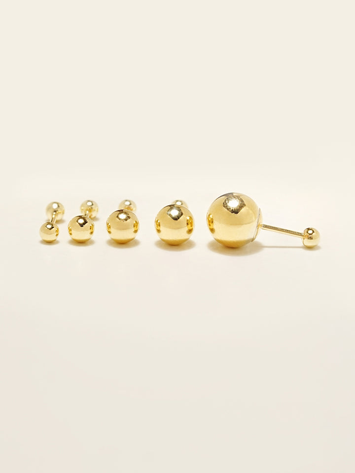 14KGF Basic Gold Ball Earring 20G