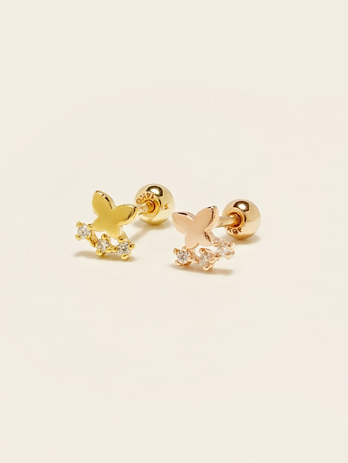 14KGF Spring Butterfly Earring 20G