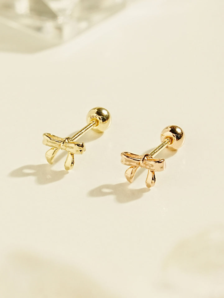 14K Gold Sweet Ribbon Cartilage Earring 20G18G16G