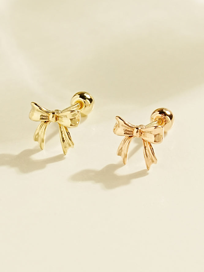 14K Gold Grace Ribbon Cartilage Earring 20G18G16G